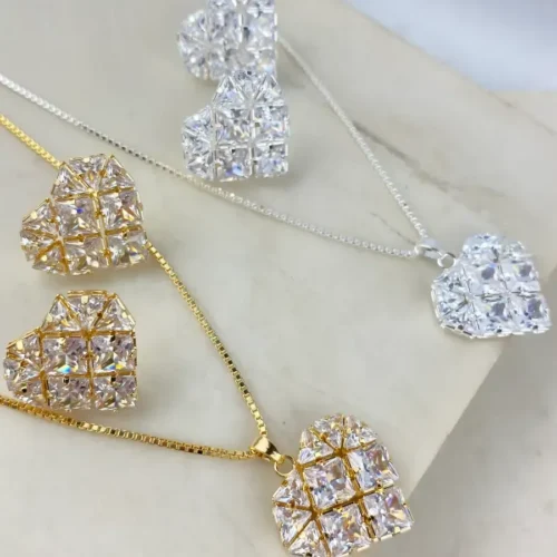 CONJUNTO CORAÇÃO GR ZIRCONIAS