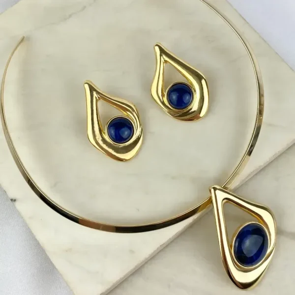 Conjunto Aro Pedra Sodalita