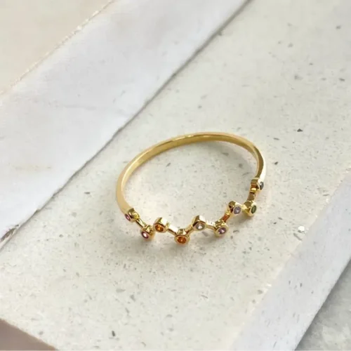 ANEL ZIG ZAG MICRO ZIRCONIA COLORIDA